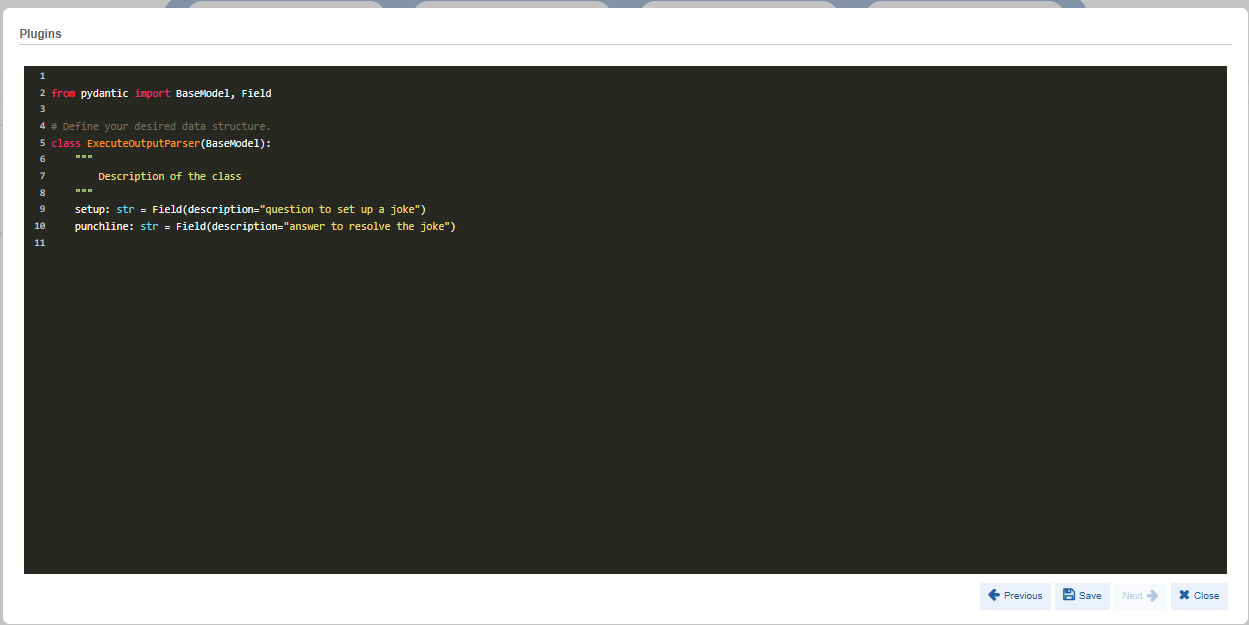The tool code The tool code