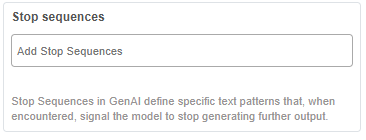 Stop sequences Stop sequences