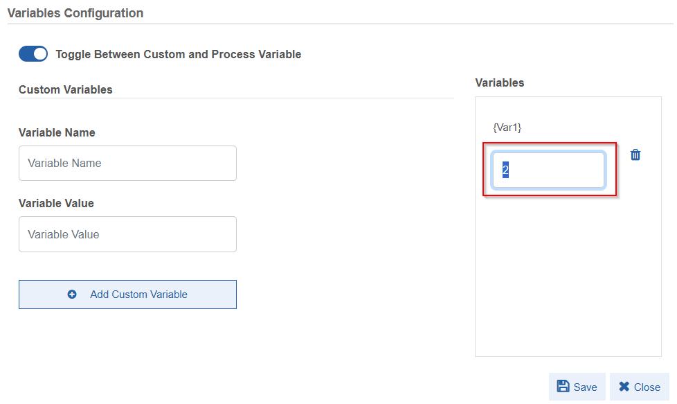 Variables Configuration Variables Configuration