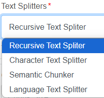 Text splitters Text splitters