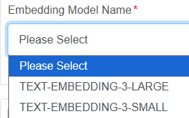 Embedding models for the OpenAI Embedding models for the OpenAI