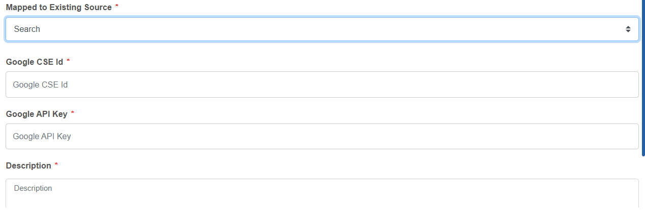 Mapped to Existing Source = Search Mapped to Existing Source = Search