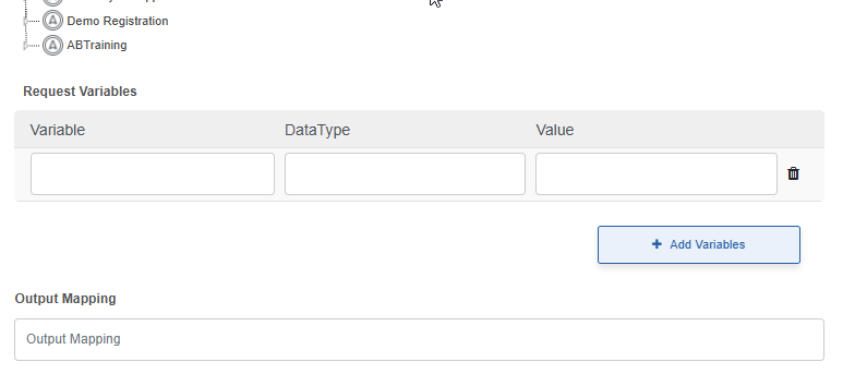 Request Variables and Output Mapping Request Variables and Output Mapping