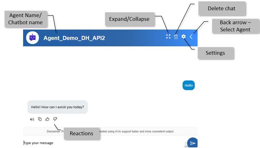 Chat interface Chat interface