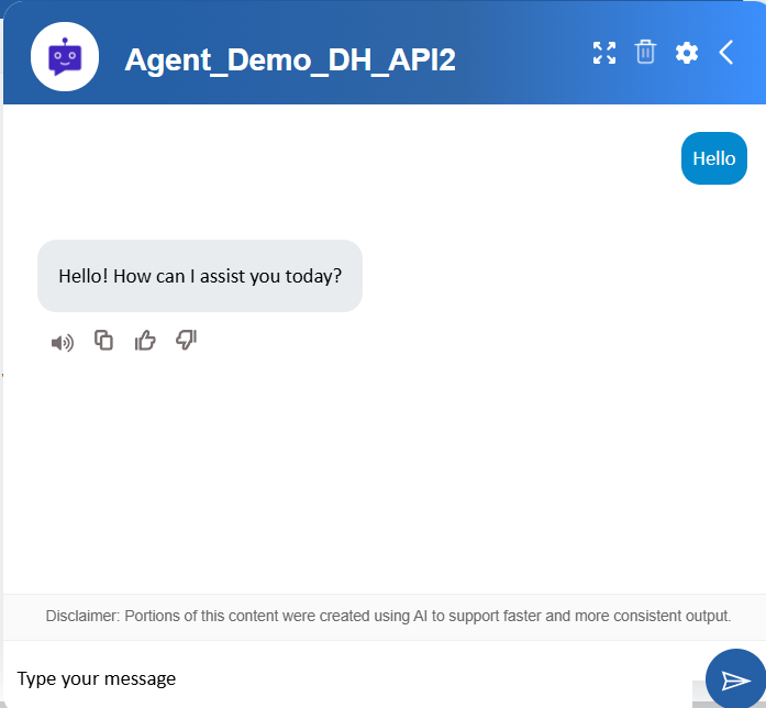 Agent name appearing as Chat bot name Agent name appearing as Chat bot name