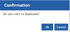 Duplicate confirmation Duplicate confirmation