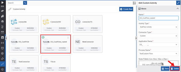 Deleting custom activity Deleting custom activity