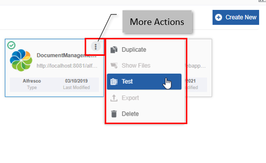 Test DMS in More Actions Test DMS in More Actions