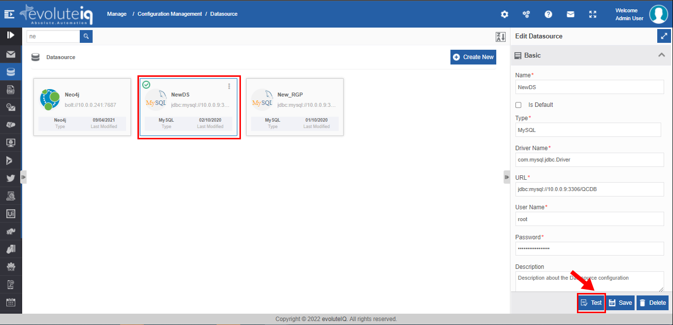 Testing datasource Testing datasource