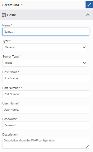 Generic configuration for IMAP Generic configuration for IMAP