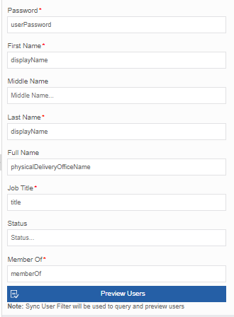User Credentials User Credentials