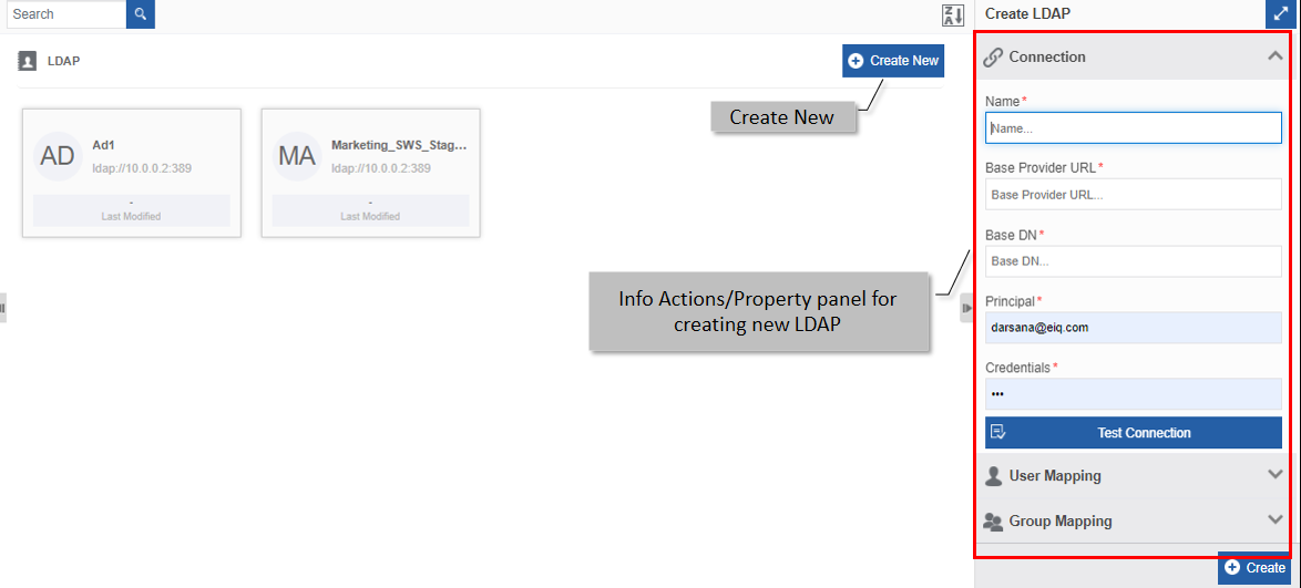 Creating new LDAP Creating new LDAP