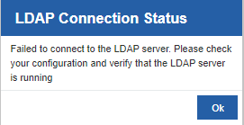 LDAP connect status LDAP connect status