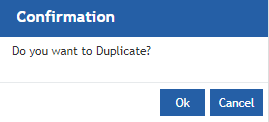 Duplicate confirmation Duplicate confirmation