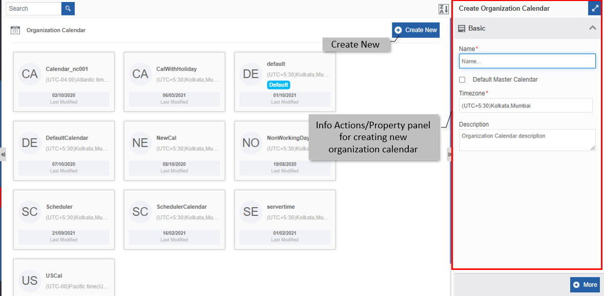 Creating new organization calendar Creating new organization calendar