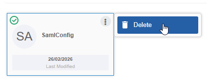 Delete action in More Actions Delete action in More Actions