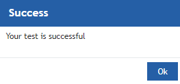 Test success message Test success message