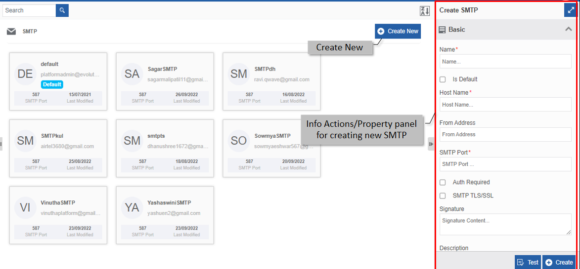 Creating new SMTP Creating new SMTP