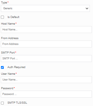 Generic configuration for SMTP Generic configuration for SMTP