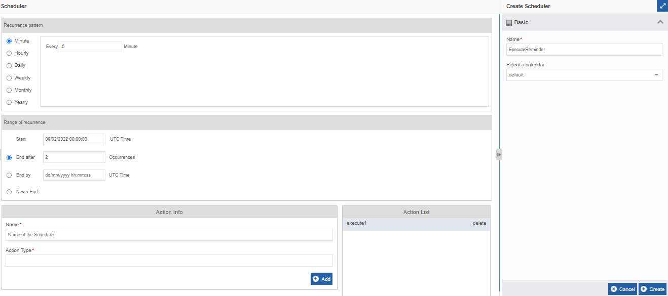 Creating a new scheduler Creating a new scheduler