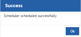 Scheduler initiated successful message Scheduler initiated successful message
