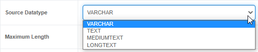 source data type source data type