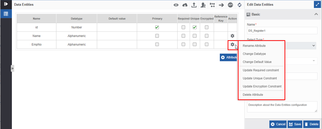 Editing the Attribute Editing the Attribute