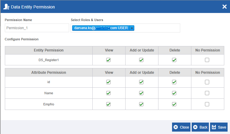 Data Entity Permission (Entity level) Data Entity Permission (Entity level)