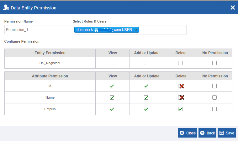 Data Entity permission setting (attribute level) Data Entity permission setting (attribute level)