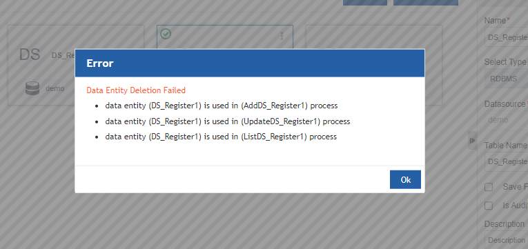 Error message Error message