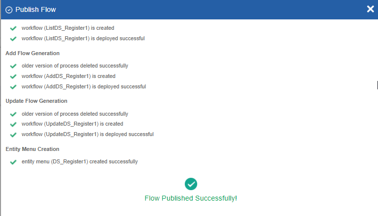 Success message Success message
