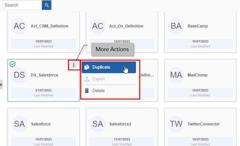 Duplicating the Connector configuration Duplicating the Connector configuration