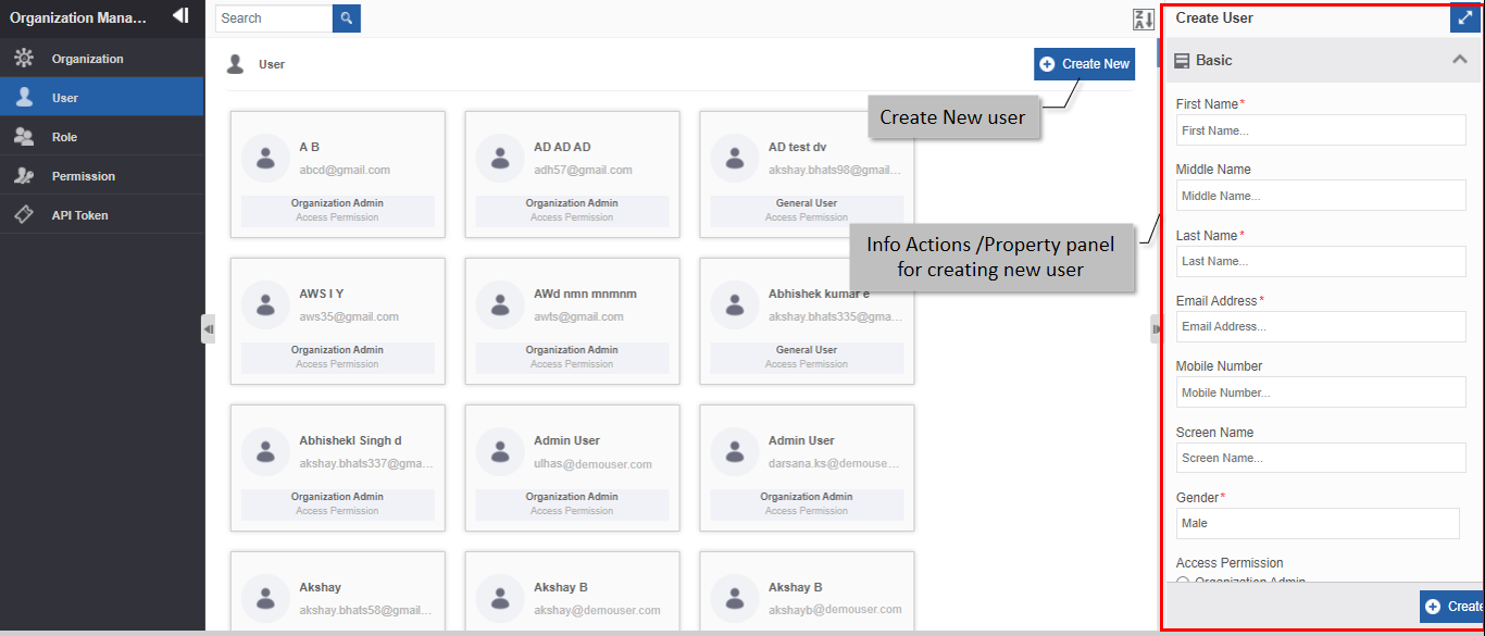 Creating new user Creating new user