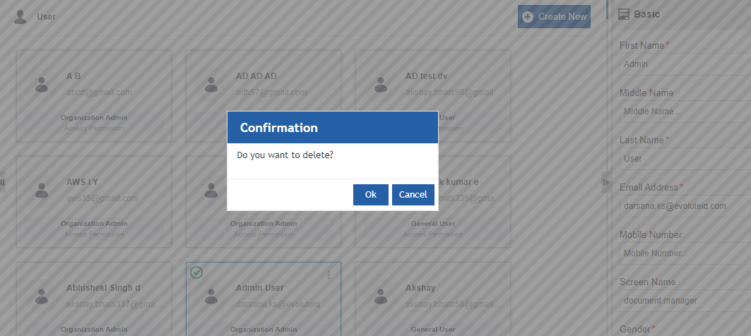 Delete Confirmation Delete Confirmation