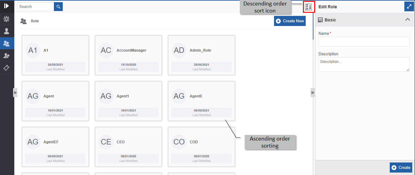 Ascending order display Ascending order display