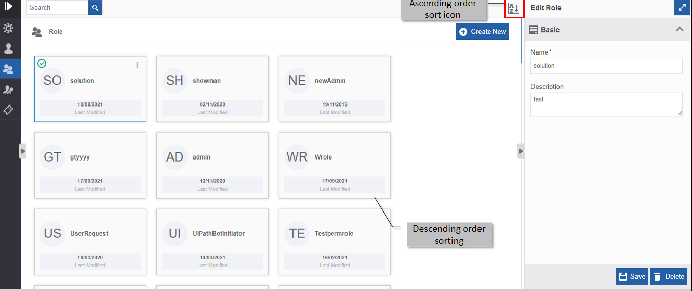 Descending order display Descending order display