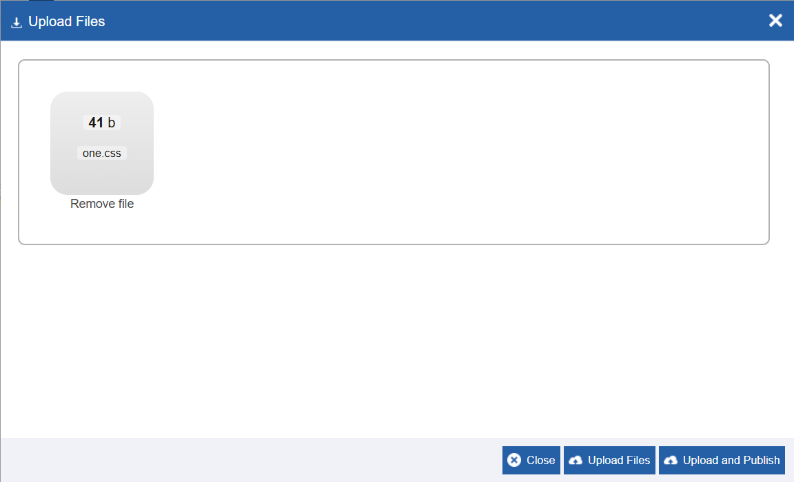 Uploaded file with Remove file option Uploaded file with Remove file option