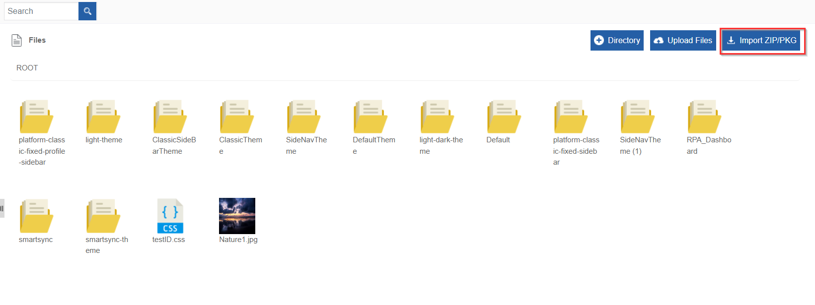 Import Directory Import Directory