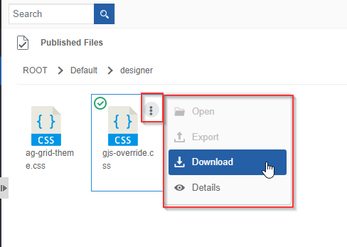 Download option for published Download option for published