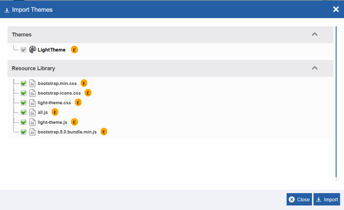 Import Theme options Import Theme options
