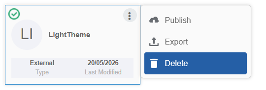 Delete option in More Actions Delete option in More Actions