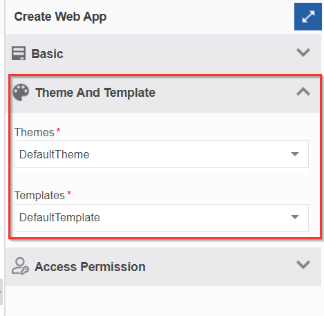 Themes in Web App configuration Themes in Web App configuration