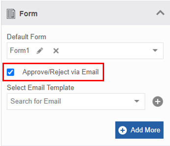 Form configuration with Approve/Reject via Email option Form configuration with Approve/Reject via Email option