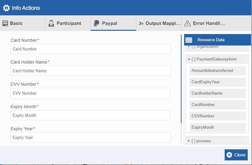 Paypal Info Actions - Resource Data and Entity Variables Paypal Info Actions - Resource Data and Entity Variables