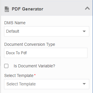 PDF Generator property PDF Generator property