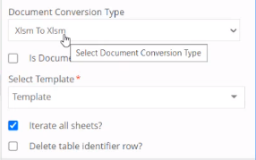 Document Conversion type Document Conversion type