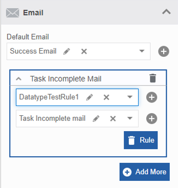 Mapping rule for the conditional email template Mapping rule for the conditional email template