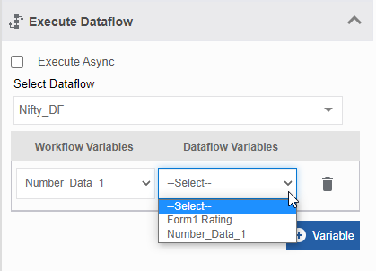 Mapping Work Variables and Dataflow variables Mapping Work Variables and Dataflow variables
