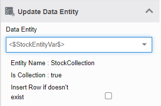 Update Data Entity property Update Data Entity property