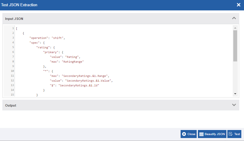Input JSON data Input JSON data